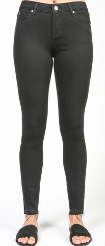(New) Mid Rise  Bleached Black Skinny Jeans