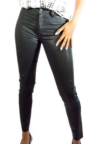 Aline Exposed Button High Rise Skinny