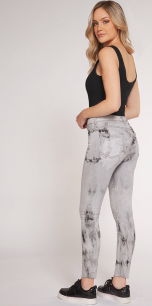 (New) Mid Rise  Bleached Black Skinny Jeans