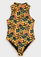 High Neck Swimsuit with Open Back