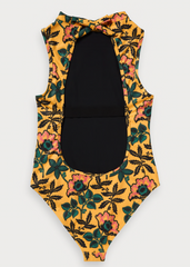 High Neck Swimsuit with Open Back