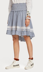 Blue striped ladder skirt