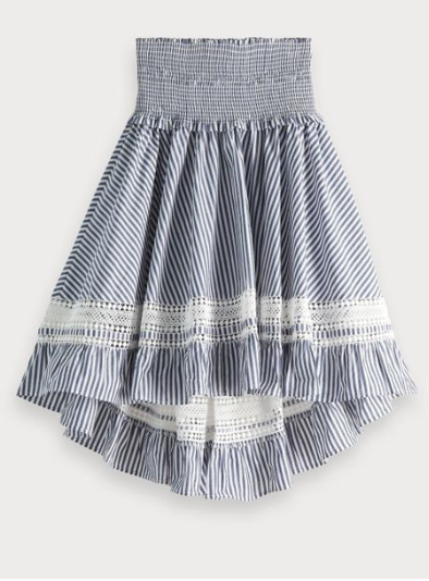 Blue striped ladder skirt