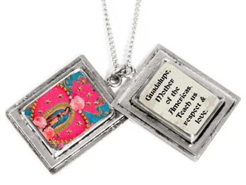 (New) True Prayer Charm Necklace-Guadalupe