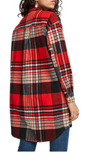 (New) Oversized Shirt in Brushed Cotton w/ Check Pattern