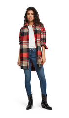 (New) Oversized Shirt in Brushed Cotton w/ Check Pattern