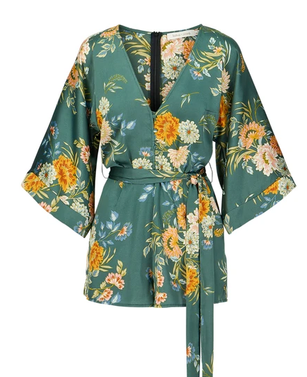 (New Kimono Sleeve Romper