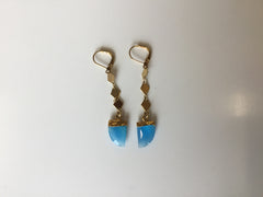 Blue Chacedony Drop Earrings